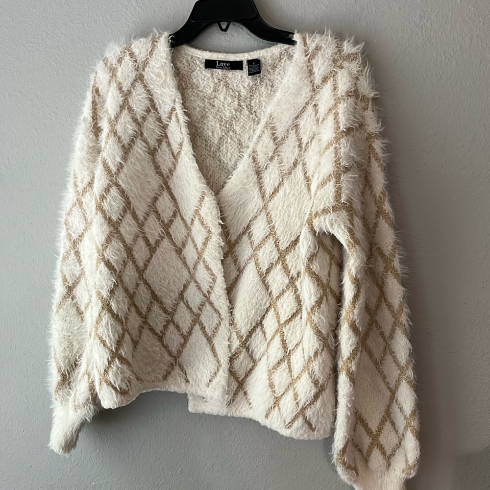 Love Ever After Eyelash Diamond Open Cardigan